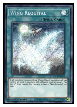 Yugioh Wing Requital BROL-EN016 Secret Rare Brothers of Legend LP - Image 1