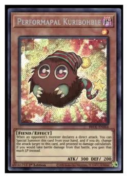 Yugioh Performapal Kuribohble BROL-EN064 Secret Rare Brothers of Legend LP - Image 1