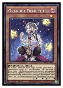 Yugioh Grandpa Demetto BROL-EN032 Secret Rare Brothers of Legend LP - Image 1