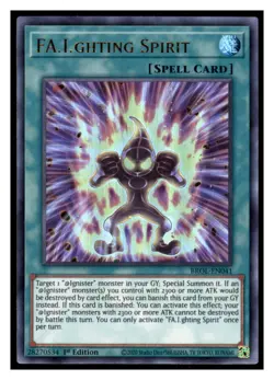 Yugioh FA.I.ghting Spirit BROL-EN041 Ultra Rare Brothers of Legend LP - Image 1