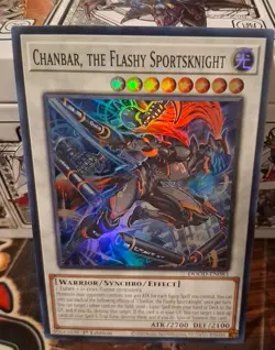 Yugioh Chanbar, the Flashy Sportsknight DOOD-EN083 1st Ed Super Rare NM In Hand - Image 1