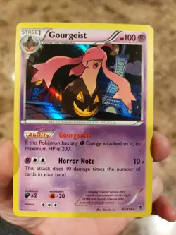2014 POKEMON XY PHANTOM FORCES SET GOURGEIST HOLO CARD 45/119 NM - Image 1