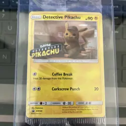 Pokemon Card Detective Pikachu SM190 Holo Rare Sealed - Image 1