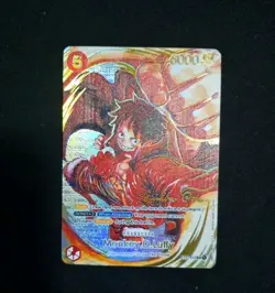 ONE PIECE Card Game Monkey D. Luffy ST01-012 Eiichiro Oda signed English - Image 3