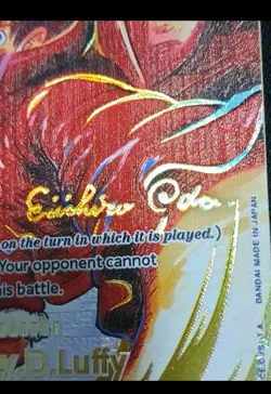 ONE PIECE Card Game Monkey D. Luffy ST01-012 Eiichiro Oda signed English - Image 4
