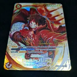 ONE PIECE Card Game Monkey D. Luffy ST01-012 Eiichiro Oda signed English - Image 5