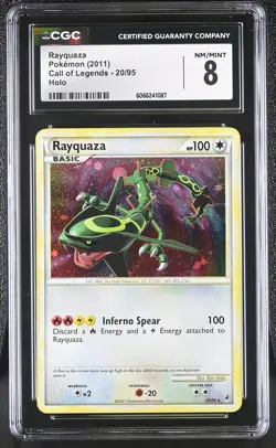 CGC 8 Rayquaza 2011 Call of Legends 20/95 Holo Pokemon Card - Image 1