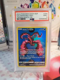 Galarian Moltres SWSH284 Full Art Black Star Promo Pokemon Card PSA 9 - Image 1