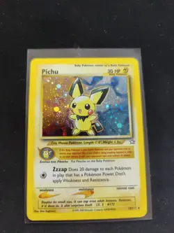 Pokemon Neo Genesis Pichu Holo Card 12/111 MP-HP Unlimited - Image 1