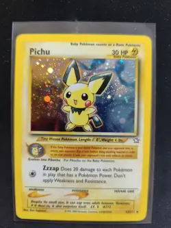 Pokemon Neo Genesis Pichu Holo Card 12/111 MP-HP Unlimited - Image 4