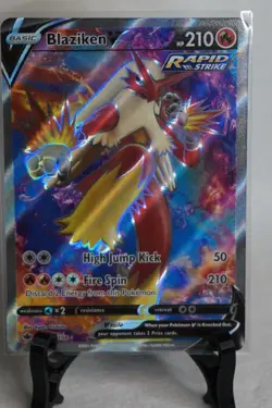 Pokemon TCG Blaziken v Full Art Holo Card Sword & Shield Chilling Reign 161/198 - Image 1