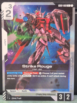 Strike Rouge GD01-069 Gundam Newtype Rising Foil MBF-02 Card Game Near Mint Rare - Image 1