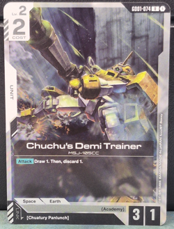 Chuchu's Demi Trainer GD01-074 Gundam Newtype Rising Foil Card Game MSJ-105CC NM - Image 1