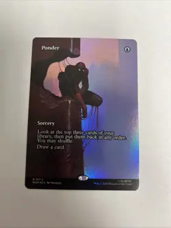 Ponder Borderless Foil Spiderman MTG - Image 1