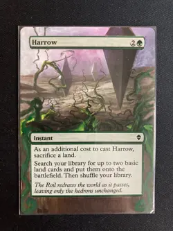 Harrow (Zendikar MTG) ALTERED with extended art, hand painted! - Image 1