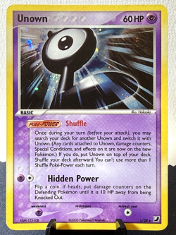 Pokemon TCG: 2005 EX Unseen Forces Unown L/28 Holo Rare LP - - Image 1