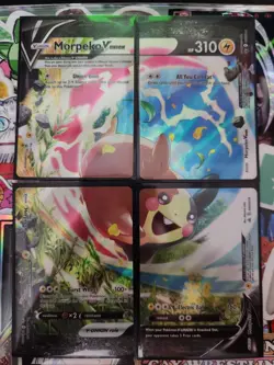 Pokemon Morpeko V-Union 4 Card Set Promo SWSH215 Near Mint - Image 1