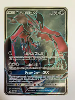 Pokemon TCG Yveltal GX Full Art Ultra Rare Holo Card 124/131 - Image 1