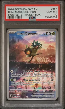2024 POKEMON SVP EN-SV BLACK STAR PROMO #123 TEAL MASK OGERPON PSA 10 - Image 1