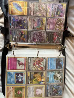 Big Binder Collection Lot of 600+ Pokemon Cards Mixed EX/GX/ V MAX TAG TEAM ETC. - Image 1