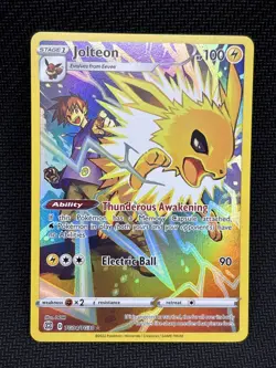 Pokemon Jolteon TG04/TG30 Ultra Rare SWSH09: Brilliant Stars Trainer Gallery NM - Image 1