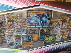 Pokemon TCG SV Prismatic Evolutions Lucario EX & Tyranitar EX Premium Lot Of 2 - Image 3