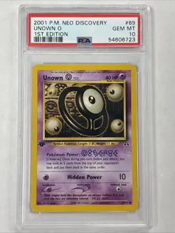 PSA 10 Pokemon Unown [O] 69/75 Neo Discovery-Unlimited - Image 1