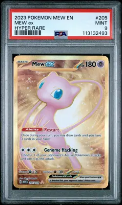 2023 POKEMON MEW EN-151 HYPER RARE #205 MEW EX PSA 9 - Image 1