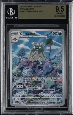 2023 POKEMON SCARLET & VIOLET PARADOX RIFT #204/182 GARBODOR BGS 9.5 - Image 1