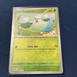 🔥📈Pokemon 2025 Cottonee 007/131 Prismatic Evolutions PRE EN Master Ball Holo - Image 1