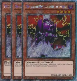 Yu-Gi-Oh! 3x Dekoichi The Battlechanted Locomotive RA03-EN144 Platinum Playset - Image 1