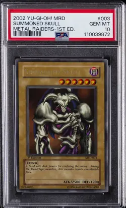 2002 YU-GI-OH! MRD-METAL RAIDERS 1ST ED #003 SUMMONED SKULL PSA 10 - Image 1