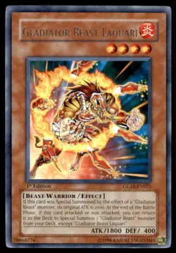 Yu-Gi-Oh! Gladiator Beast Laquari #GLAS-EN021 1st Edition Near Mint - Image 1