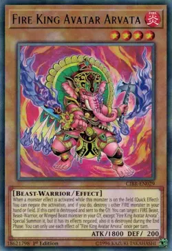 1x (LP) Fire King Avatar Arvata - CIBR-EN029 - Rare - 1st Edition YuGiOh - Image 1