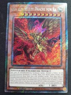 Yu-Gi-Oh! RA03-DE137 Der geflugelte Drache von Ra Platinum SecR NM 1st - Image 1