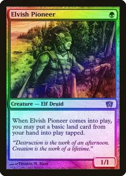 Elvish Pioneer FOIL 8th Edition Green Common MAGIC MTG CARD NM/EX - Image 1