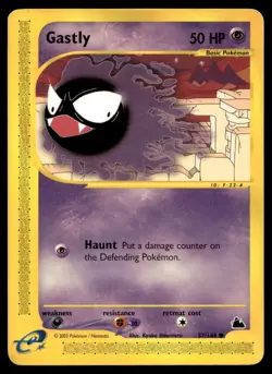 Gastly 57/144 Pokemon Card Skyridge Common 50 HP Lightly Played C50 - Image 1