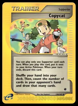 Copycat 138/165 Pokemon Card Expedition Uncommon Trainer Lightly Played OD - Image 1