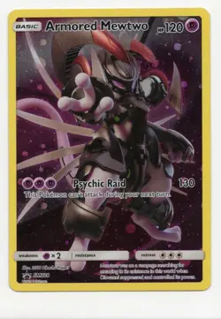 Pokemon Card - SM228 Armored Mewtwo Sun & Moon Black Star Promo Cosmos Holo - Image 1