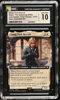 ELENA, TURK RECRUIT Final Fantasy Extended Art Rare CGC 10 MTG - Image 1