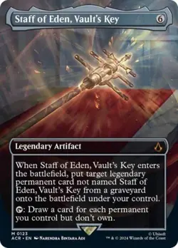 Staff of Eden, Vault's Key (Borderless) - Near Mint MTG - Image 1
