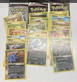 2004 Pokemon Ex Team Rocket Returns Non Holo Lot 20 Cards All MINT + 3 Wrappers! - Image 1