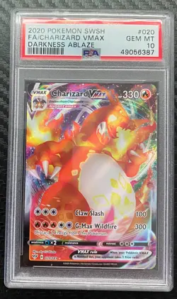 2020 Pokemon Darkness Ablaze 020 Charizard VMax PSA 10 - Image 1