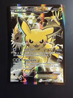 Pikachu EX XY124 XY Black Star Promo Pokemon TCG English LP - Image 1