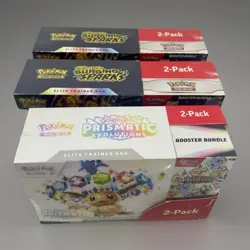 POKEMON SCARLET & VIOLET ETB LOT SET 2x SURGING SPARKS 1x PRISMATIC EVOLUTIONS 196214128408 - Image 2