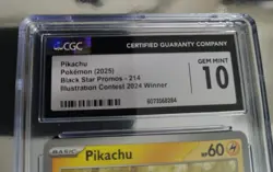 Pikachu Pokemon (2025) black star promos - 214 Illustration contest 2024 winner - Image 2