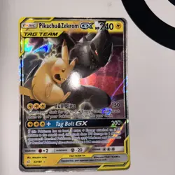 PIKACHU & ZEKROM GX 2019 POKEMON SUN & MOON TEAM UP RARE HOLO 33/181 Q3726 - Image 1