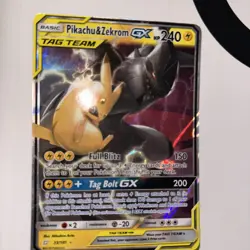 PIKACHU & ZEKROM GX 2019 POKEMON SUN & MOON TEAM UP RARE HOLO 33/181 Q3726 - Image 4
