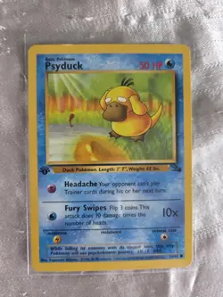 Pokemon TCG, Psyduck 53/62 Fossil Regular, 1st Edition, LP - Image 1