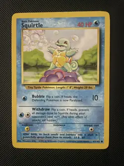 Pokemon cards - squirrel 63/102 Basic Pokemon 1995 common - Image 1